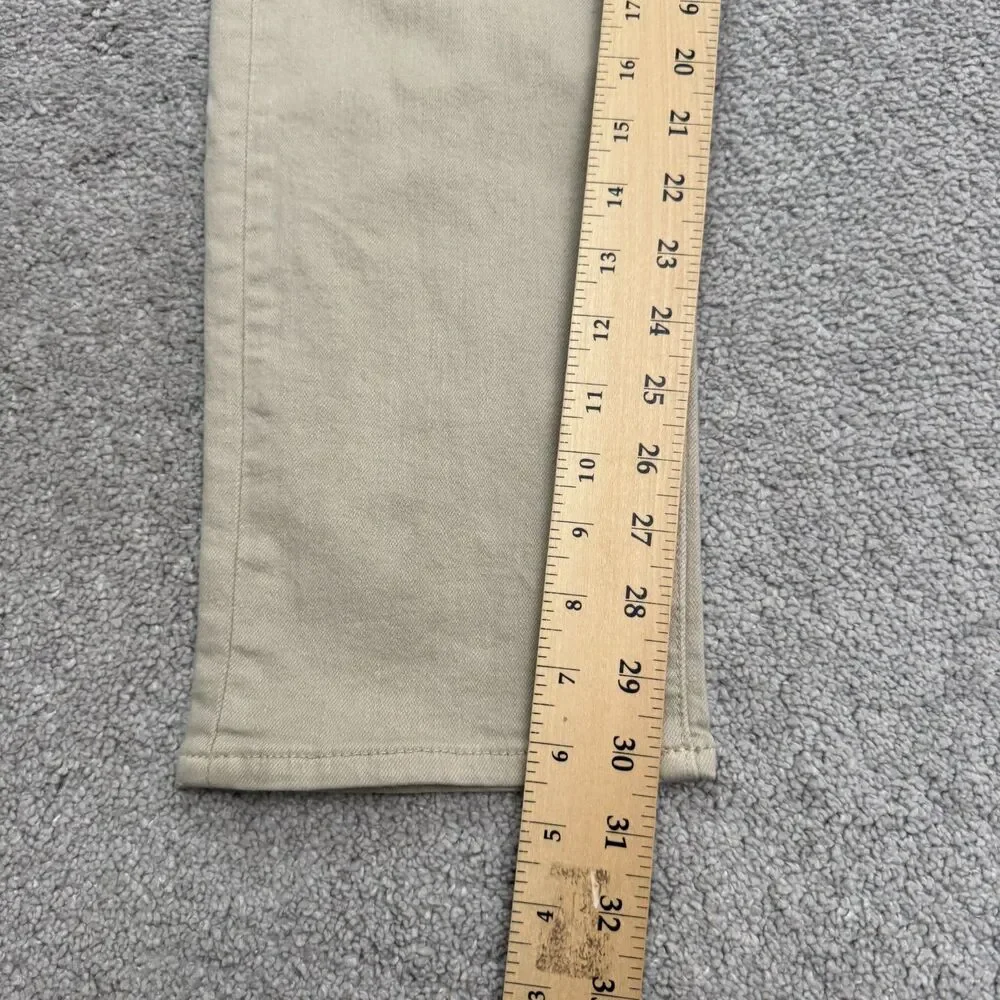 Bonobos Slim Fit Denim Jeans Mens 34x32 Khaki Beige Straight Leg Stretch Cotton